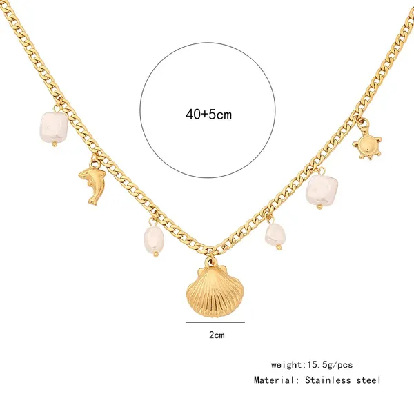 Gold_Shell_Charm_Necklace_For_Women
